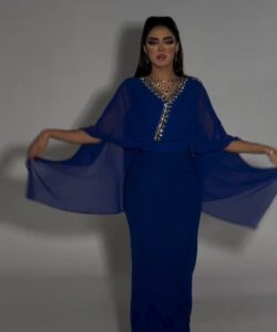 أجمل فستان سهرة كريب