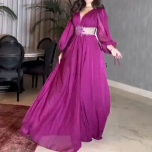 فستان سهرة لون فوشيا