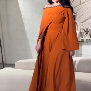فستان لون برتقالي