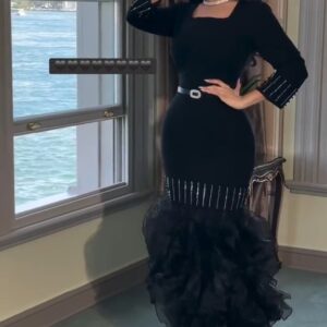 أجمل فساتين سهرة لون اسود فخم