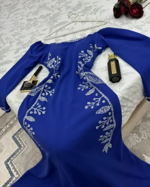 ⁦فساتين سهرة لون ازرق روعه⁩ - الصورة ⁦4⁩