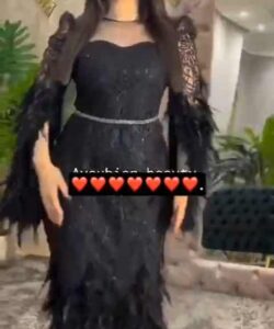 فساتين سهرة لون أسود فخمة وانيقه