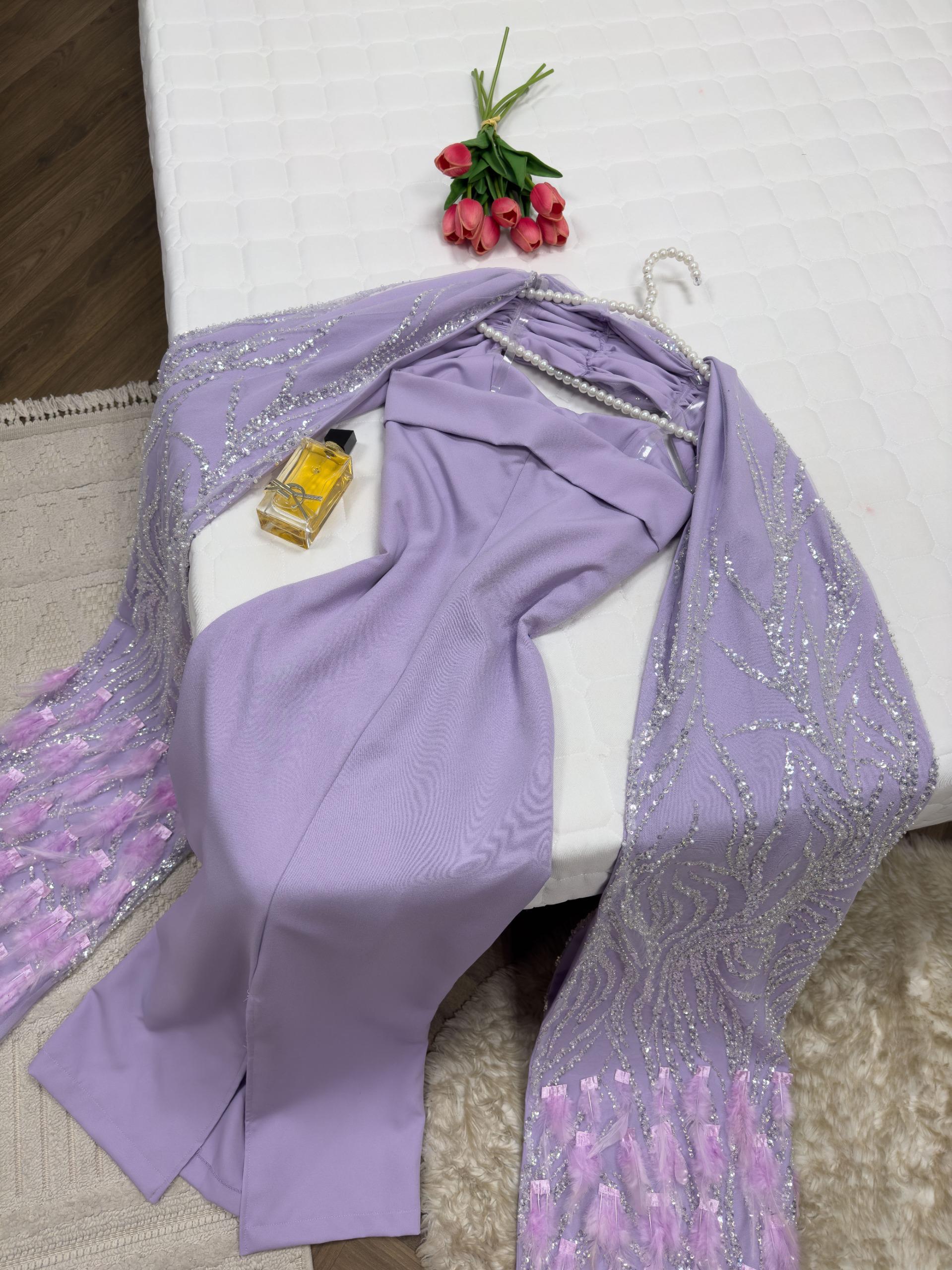 فستان سهرة لون موف روعه - الصورة 4