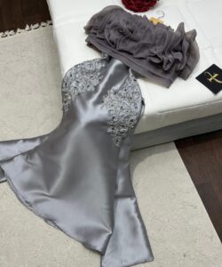 أجمل فستان سهرة مكيادو