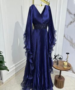 فستان سهرة لون كحلي روعه