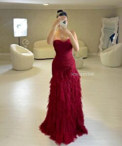 احلى فستان سهرة تل فخم وانيق