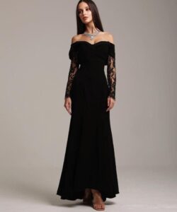 فستان سهرة ليكرا استرتش فخم وانيق