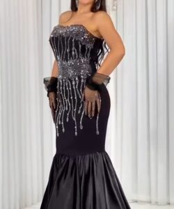 أجمل فساتين سهرة لون اسود فخمة