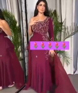 فستان سهرة لون نبيتي روعه