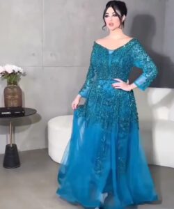 احلى فستان تل مطرز كمبيوتر