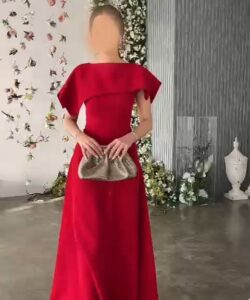 فستان سهرة لون أحمر