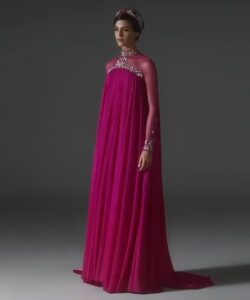 أجمل فستان سهرة شيفون جورجيت