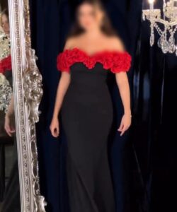 فستان سهرة رآقي لون اسود