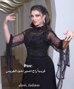 أجمل فستان سهرة كريب استرتش