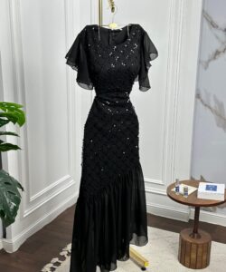 فستان سهرة لون اسود جميل جدا