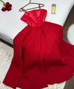 احلى فستان سهرة لون احمر