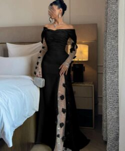 احلى فستان سهرة لون اسود