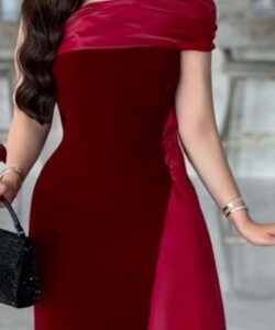 احلى فستان سهرة خامة جوخ اورجنزا