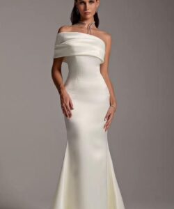 أجمل فساتين سهرة لون أبيض