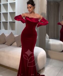 أجمل فستان سهرة مخمل