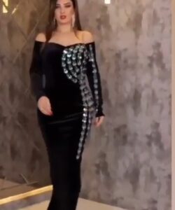 فساتين_سهرة مخمل