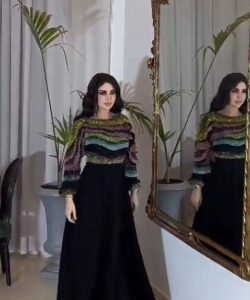 احلى فساتين سهرة ليكرا فصوص