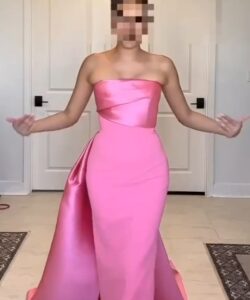 أجمل فستان سهرة مكيادو روعه