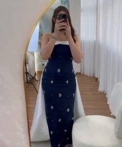 أجمل فستان سهرة بذيل طويل