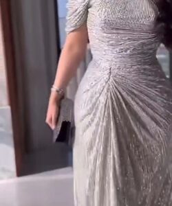 فستان سهرة ترتر فخم وانيق