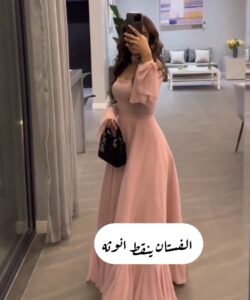 فساتين سهرة لون لحمي فخمة