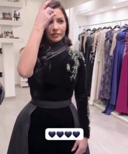 فستان سهرة شتوي فخم وانيق