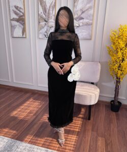 فستان سهرة جوخ فخم وانيق