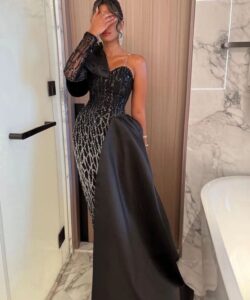 أجمل فستان سهرة لون اسود