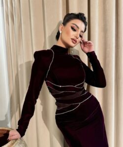 أجمل فساتين سهرة مخمل