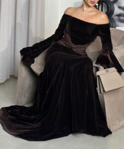 احلى فساتين سهرة مخمل