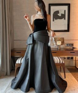 اروعه فستان سهرة اسود جوخ