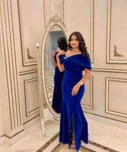 افخم فستان سهرة شتوي جوخ