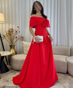 افخم فساتين سهرة لون احمر