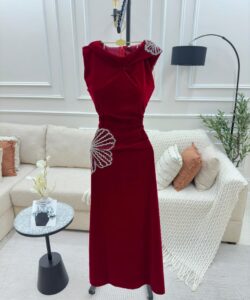 فستان سهرة شتوي جوخ