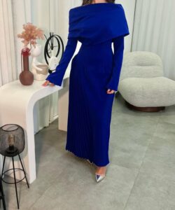 أجمل فستان سهرة لون ازرق