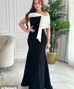 افخم فستان  سهرة لون اسود أنيق