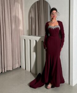 أجمل فستان سهرة لون ليلكي