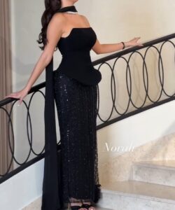 أجمل فساتين سهرة لون أسود