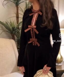 فستان سهرة شموه شتوي جميل جدا