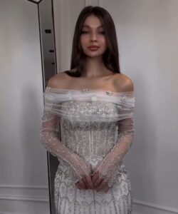 احلى فستان سهرة بدون أكمام