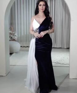 فستان سهرة مخمل فخم