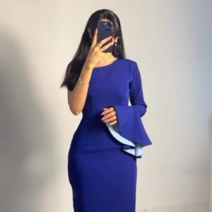 فستان سهرة لون نيلي روعه