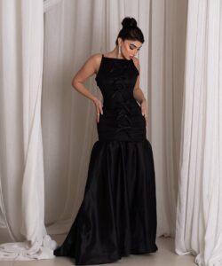 أجمل فستان سهرة بدون اكمام