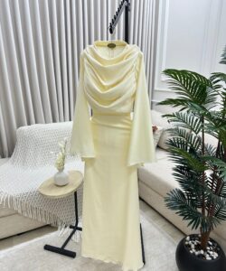 فستان سهرة كريب روعه