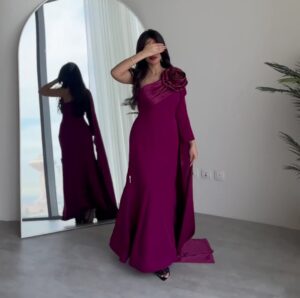 ⁦أجمل فستان سهرة لون فوشيا⁩ - الصورة ⁦6⁩
